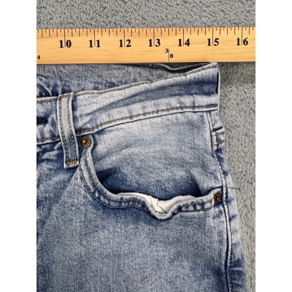 Levis Premium 502 Jeans Men 30x32 Blue Distressed Denim Taper Leg Red Tab - Picture 5 of 11